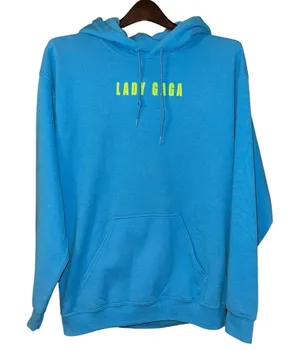 Lady Gaga Official Enigma Tour Pullover Hoodie Blue Medium thumbnail 1