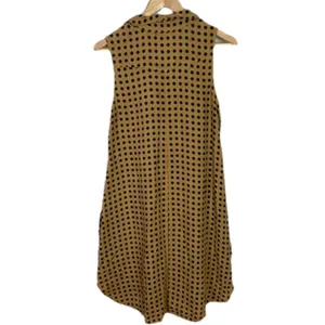 Rosemarine Italian Polka Dot Button Front Sleeveless Linen Dress Small‎ thumbnail 3