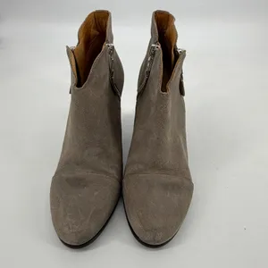 Rag & Bone Suede Block Heel Ankle Boots Taupe Side Zip Size EU 40 US 9‎ thumbnail 2