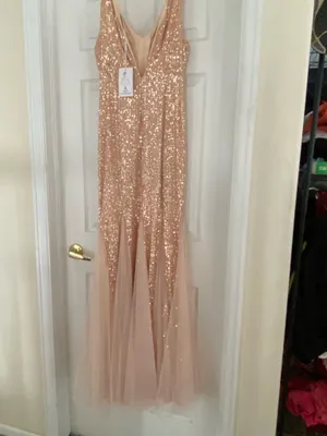 Macy's NWT Gold Evening Gown!! Stunning Small thumbnail 12