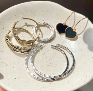 Boutique Hoop earrings set of 4🍂🖤 thumbnail 1