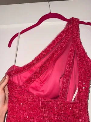 Berlin Nova hot pink sequin asymmetrical Homecoming Dress thumbnail 4