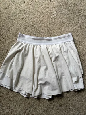 Lululemon women’s active court rival high rise white wear tennis skirt size 10 thumbnail 3