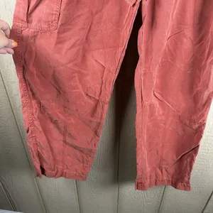 Soft Surroundings Benecia Cargo Pants Sz Medium Terracotta Tencel Boho Straight thumbnail 3
