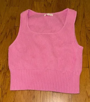 Brand New PacSun LA Hearts Knit Light Pink Crop Top Women’s Size Large thumbnail 1
