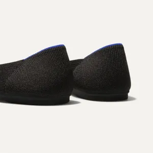 Rothys black rounded toe flat thumbnail 3