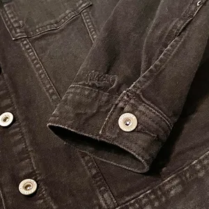 ARIZONA Women’s Black Distressed Button-up Denim Jean Jacket thumbnail 9
