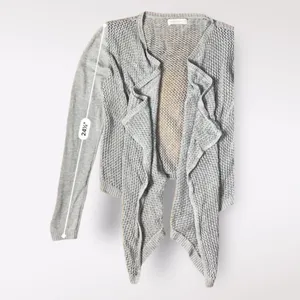 Abercrombie & Fitch Cable Knit Beachy Cover Up Sweater Womens‎ Size M/L Gray thumbnail 6