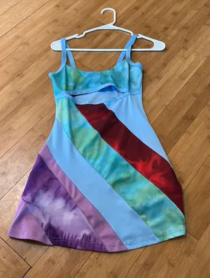 Y2K colorblock athletic mini dress Multiple thumbnail 1