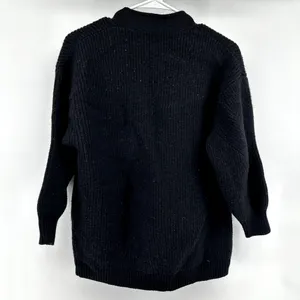 Aritzia Wilfred Unwind Open Cardigan Mid Length Ribbed Merino Wool Black XSmall thumbnail 5