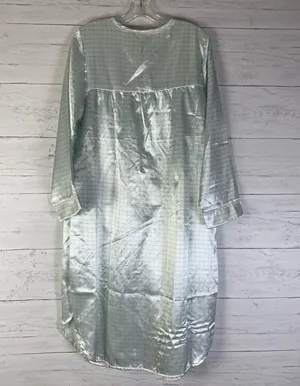 Vintage Jacklyn Smith Intimates Satin white/blue Robe Gown Embroidered NWT thumbnail 4