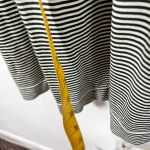 Lark + Grey Striped Midi Dress Womens Sz L/XL Green Fitted Bodice Casual‎ thumbnail 4
