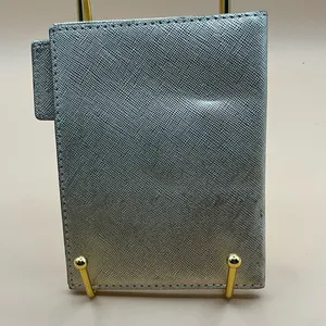 A Very Beautiful Gold Leather Tory Burch ID Card Mini Wallet Passport Holder thumbnail 2
