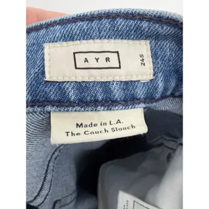 AYR The Couch Slouch Jeans 24S Medium Wash High Rise Relaxed Tapered 90s Denim thumbnail 10