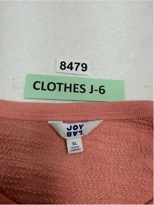 Womans Excellent Condition Joy Lab Pullover Oversize Cropped Sweatshirt XL Melon thumbnail 5