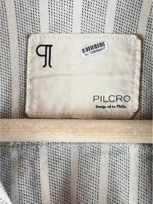 Pilcro Anthropologie The Kit Utility Romper Size 12 Blue White Stripe Cotton thumbnail 5