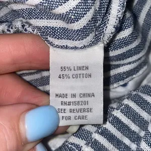✨Cali 1850 Striped Linen Bland Short Overalls✨ thumbnail 7
