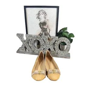 Tory Burch Women’s Beige Patent Leather Trudy Bow Front Slip On Flats Size 7.5 thumbnail 9