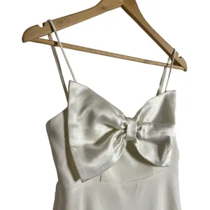 RIXO Bridal Libby Ivory Satin Bow Sleeveless Mini Dress Size XS thumbnail 7