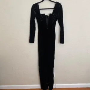 House of CB the Charlotte Plunge Maxi black Dress Size XS‎ NWOT thumbnail 7