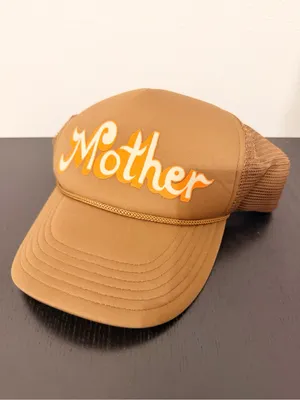 MOTHER The 10-4 Strokes Trucker Hat Anthropologie Brown Dug Out * thumbnail 2