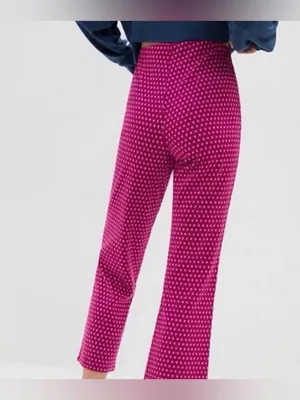 Anthropologie Mikayla Pink Fuschia Flower Cropped Pants Cute Trendy thumbnail 6
