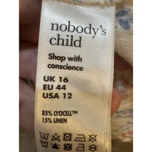 Nobody's Child Nova Print Puff Sleeve Maxi Dress Nautical Linen‎ Beach Shells thumbnail 10