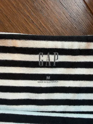 GAP Black & White Striped CloseKnit Tube Top Size Medium - C11-707 thumbnail 3