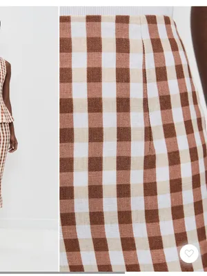 NWT FAITHFULL Valeria Capri Pants in gingham cedar thumbnail 6