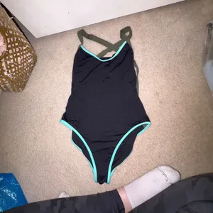L*Space Black Swimsuit with Aqua Trim thumbnail 2
