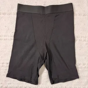 Aerie Real Good Black Ribbed High Waisted Boyshort‎ Biker Shorts Womens Small thumbnail 1