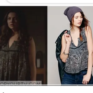 Free People one paradise stars tank pin-tucked embroidered tank triple tie back thumbnail 2