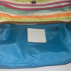 Coach Hampton vintage Colorful Striped Shoulder Bag with hand tag thumbnail 11