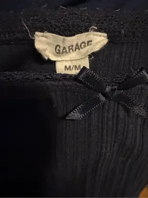 Garage Classic Navy Lace-Trim Tank Top - Women thumbnail 2