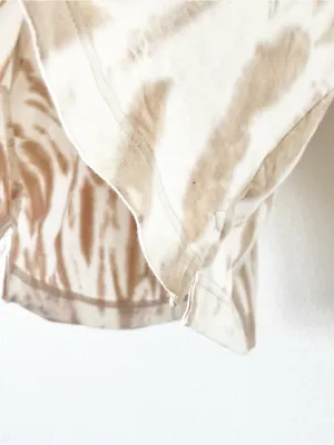 Banana Republic Tie Dye Tan Cream Boxy Fit Puff Sleeve Sweatshirt thumbnail 6