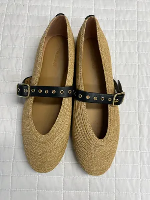 Madewell The Remy Mary Jane Flat in Natural Multi Size 8.5 thumbnail 9