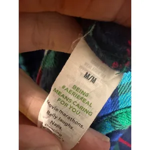 Aerie Womens Blue Green Red Tartan Plaid Flannel Button Down Shirt‎ Size M thumbnail 4