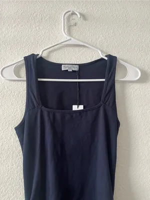 NWT Michael Stars Sonya‎ Navy Square Neck Midi Dress XS thumbnail 4