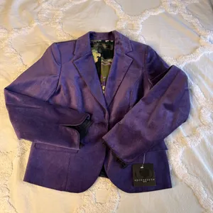 Apostrophe Women's Purple Velvet Blazer Black‎ Lace Sz 6P color purple NWT thumbnail 11