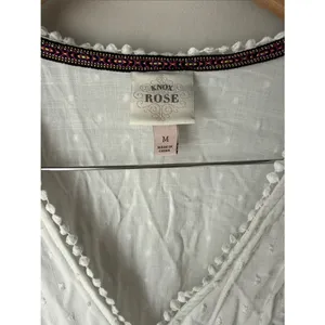 Knox Rose White Boho Lace Trim Maxi Dress Size Medium thumbnail 3