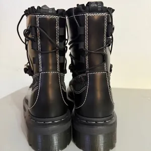 NEW Dr. Martens Jadon Frill Smooth Leather Platform Boots Embroidered Bead thumbnail 6