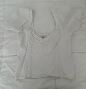 Abercrombie White Linen Top thumbnail 1