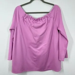 Tuckernuck Size XL Miranda Lilac Purple Off the Shoulder 3/4‎ Sleeve Blouse thumbnail 6