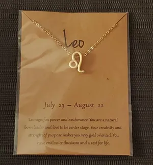 LEO Zodiac Sign Pendant Necklace thumbnail 1