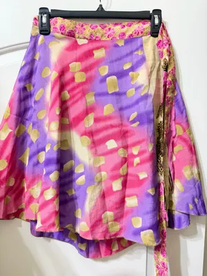 Reversible Indian Silk Wrap Skirt — Elevated Elegance Multiple thumbnail 5