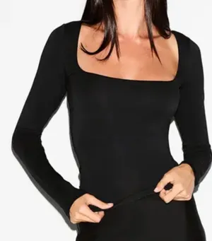 NWT Skims Smooth Layers Square Neck Long Sleeve Top thumbnail 1