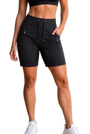 Arcweg Athletic Shorts Women 2XL Black‎ Drawstring Zipper Pockets Hiking thumbnail 1