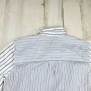 Madewell Ex-Boyfriend Shirt XS Blue White Stripe Button Down Cotton Top thumbnail 10