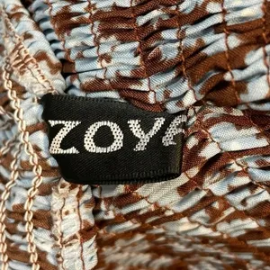 Zoya Brown Floral Shirred Long Balloon Sleeve Smocked Tiered A Line Maxi Dress 2 thumbnail 6