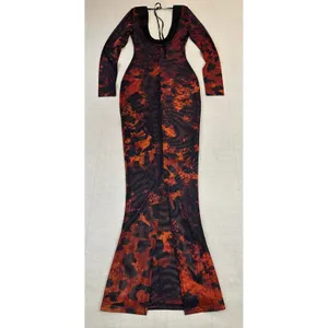 NWOT MURCI | LEAENA Deep Scoop Maxi Dress Mesh in‎ Hot Leopard | Women's Size 2 thumbnail 3